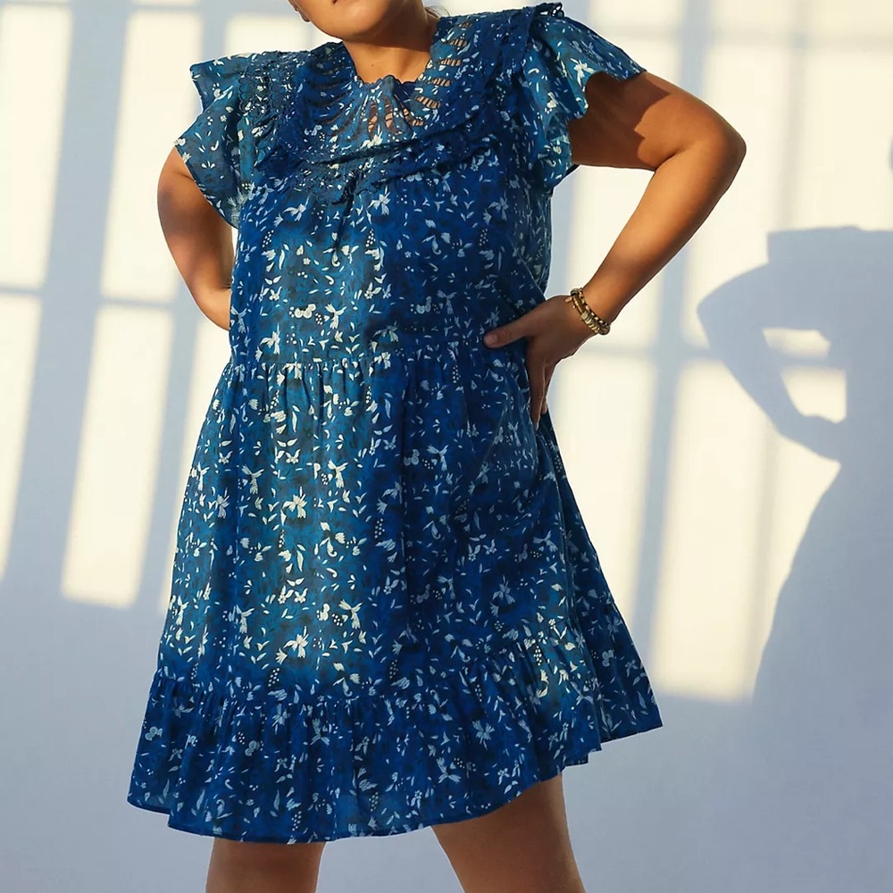 Othilia Dessa Ruffled Mini Dress from Anthropologie